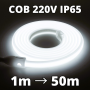 Ruban LED COB IP65 220V blanc froid 6000°K